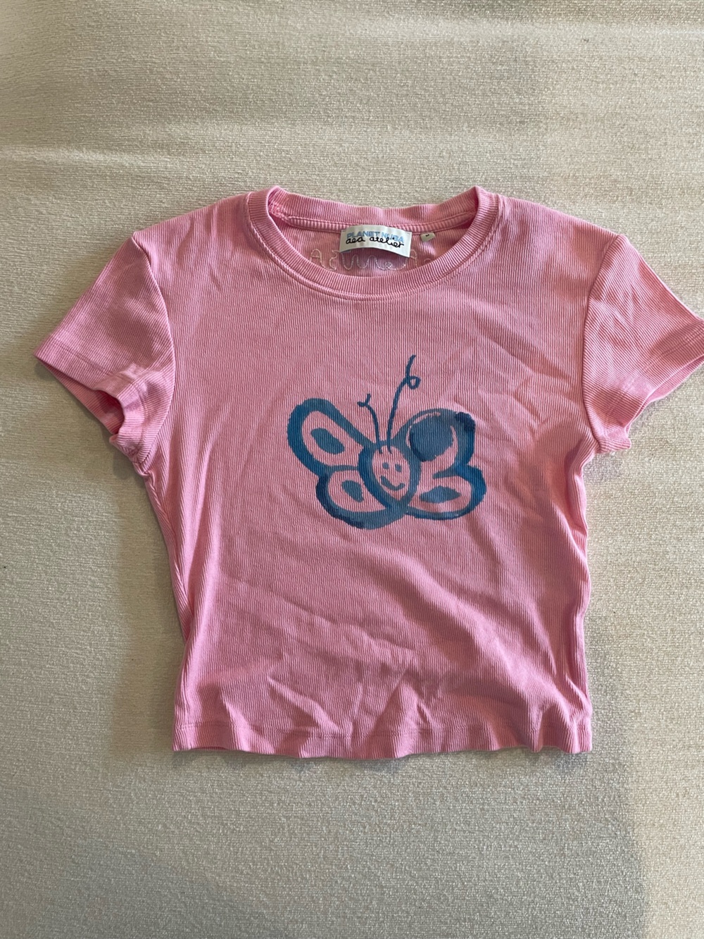 Planet Nusa and Ara Atelier Mini1 Cropped Butterfly Tee